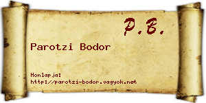 Parotzi Bodor névjegykártya